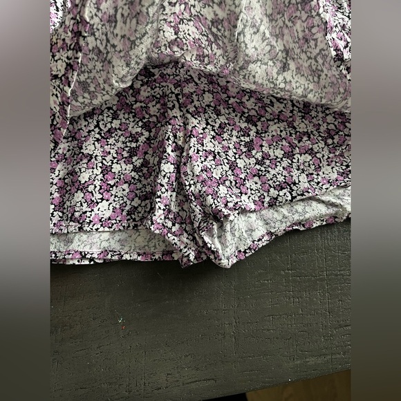 Zara Floral Skort Size M Stretchy Elastic Waist - Picture 2 of 4